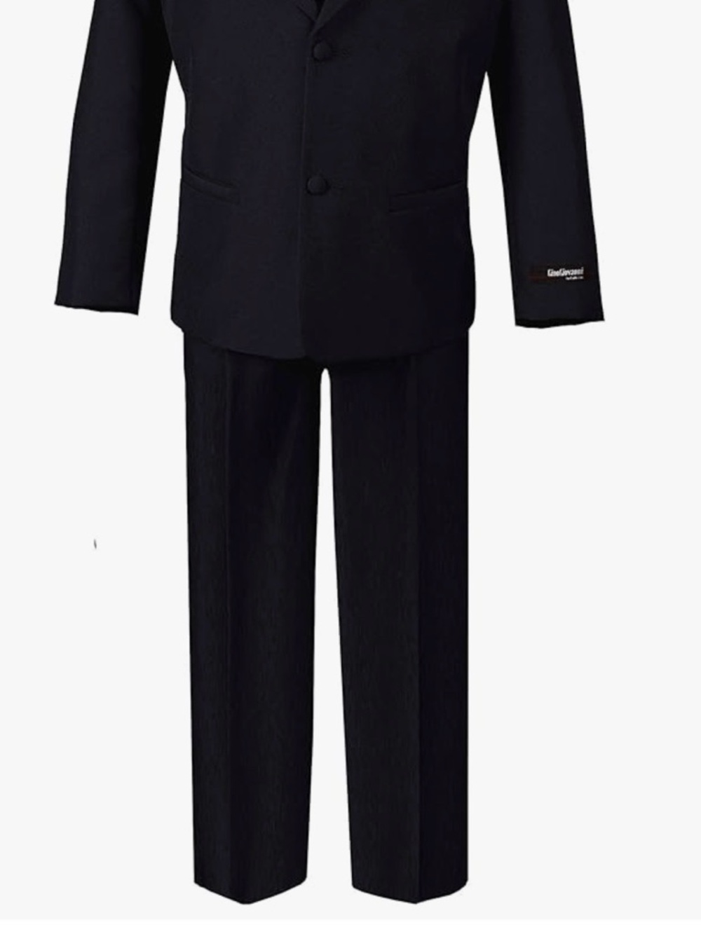 Boys' Black Formal Suit with Vest and Tie